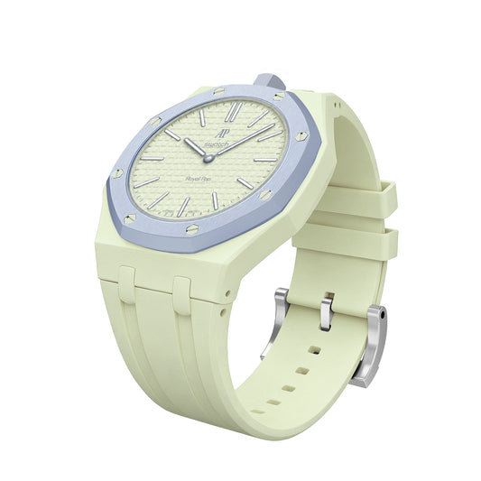 Kautschukarmband + Gehäuse für Swatch X AP Royal Pop Lépine Salatgrün