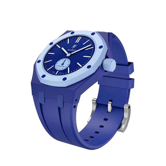 Kautschukarmband + Gehäuse für Swatch X AP Royal Pop Savonette Dunkelblau