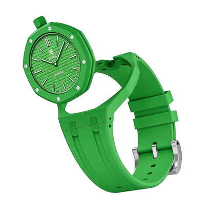 Kautschukarmband + Gehäuse für Swatch X AP Royal Pop Lépine Grün