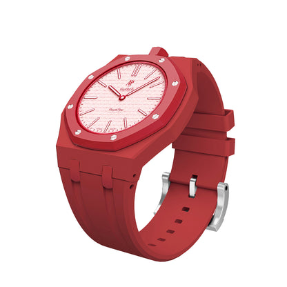 Kautschukarmband + Gehäuse für Swatch X AP Royal Pop Lépine Rot