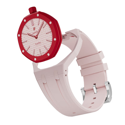Kautschukarmband + Gehäuse für Swatch X AP Royal Pop Lépine Rosa