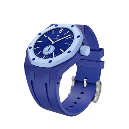 Kautschukarmband + Gehäuse für Swatch X AP Royal Pop Savonette Dunkelblau