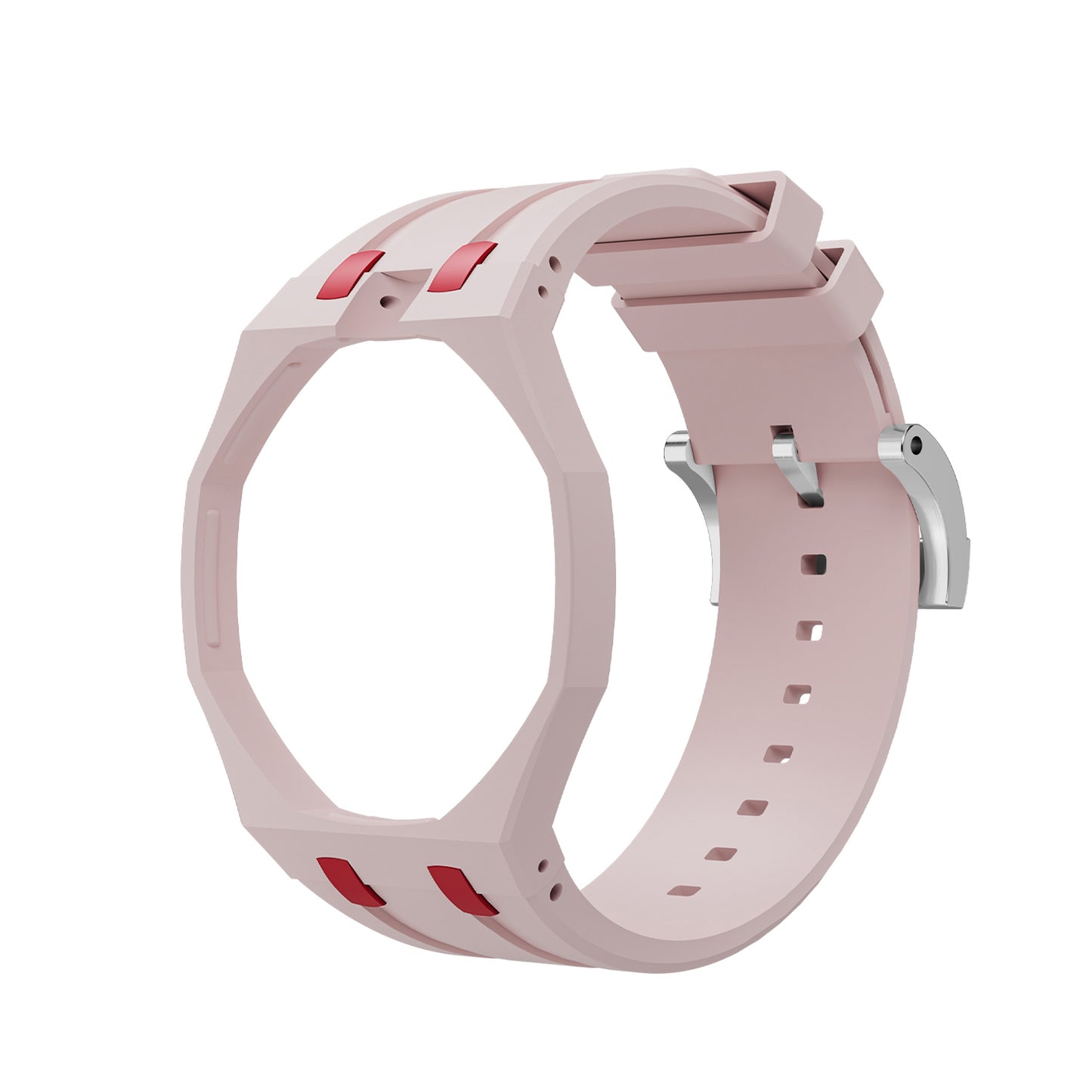 Kautschukarmband + Gehäuse für Swatch X AP Royal Pop Lépine Rosa/Rot