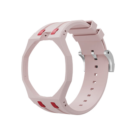 Kautschukarmband + Gehäuse für Swatch X AP Royal Pop Lépine Rosa/Rot